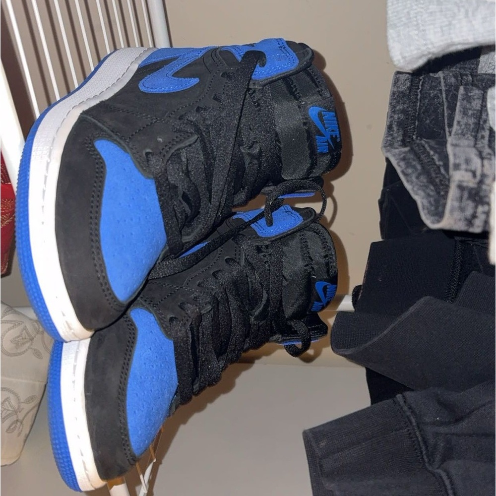 Nike Black and Blue High-Top Sneakers